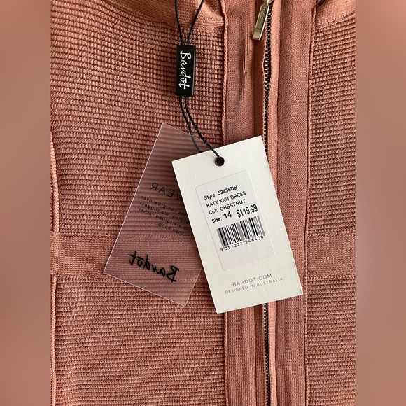 NWT Bardot Katy Knit Dress in Chestnut - Picture 5 of 7